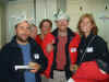 98 Cookie, Steve, Ross, Simone and Chappers with silly hats.JPG (123246 bytes)